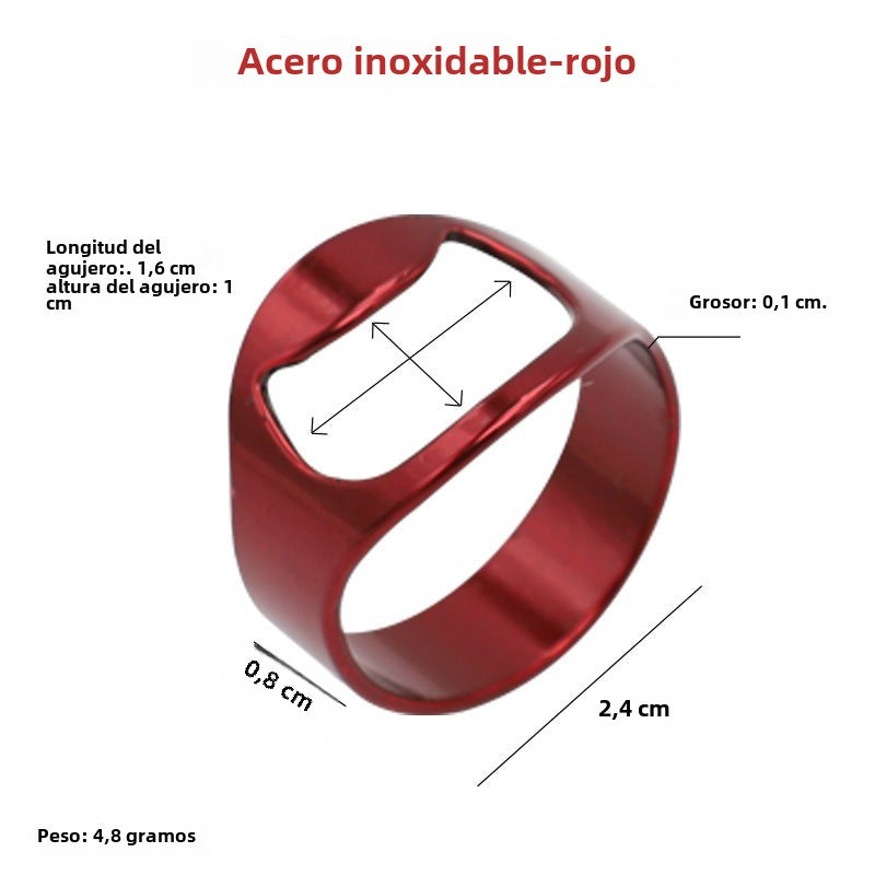 Anillo abridor de Botellas de acero Inoxidable para Bares o Regalo