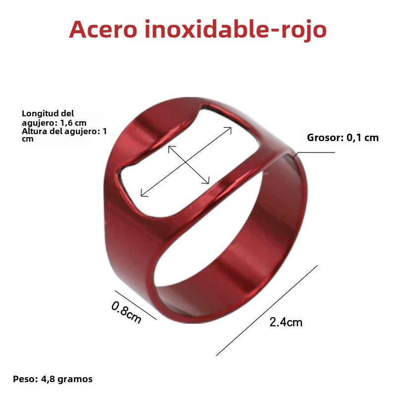 Anillo abridor de Botellas de acero Inoxidable para Bares o Regalo
