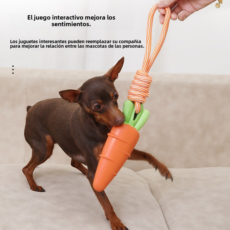 Set de Vegetales Sonoros para Perros: Zanahoria Berenjena Maíz, Juguetes Interactivos Resistentes, Limpieza Dental y Entretenimiento