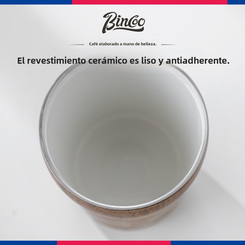 Taza de Cerámica Bincoo: Vaso Térmico Retro de Alta Calidad, Portátil y Acero Inoxidable
