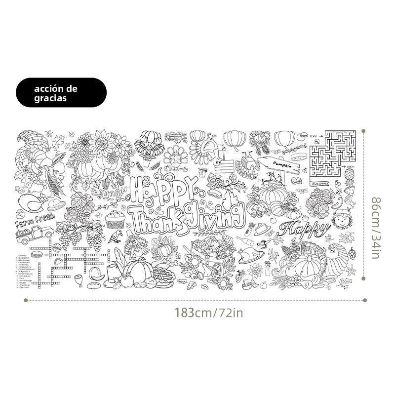 Papel Adhesivo Infantil para Colorear y Pintar – Murales Decorativos en Varios Diseños