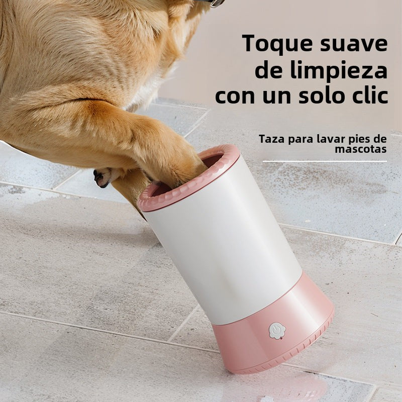 Lavapatas Automático para Mascotas: Copa Limpiadora Inteligente para Perros y Gatos, Dispositivo de Limpieza y Cuidado de Patas con Sistema Automático