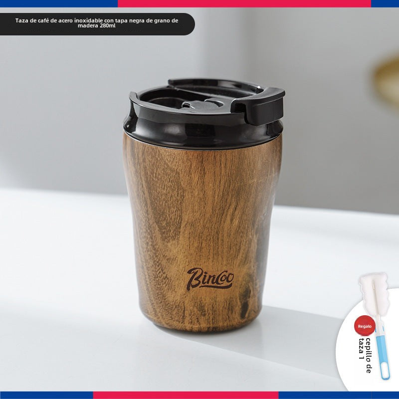 Taza de Cerámica Bincoo: Vaso Térmico Retro de Alta Calidad, Portátil y Acero Inoxidable