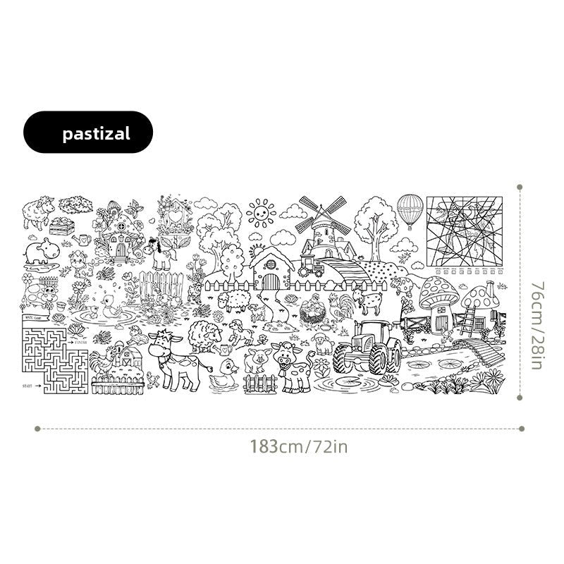 Papel Adhesivo Infantil para Colorear y Pintar – Murales Decorativos en Varios Diseños