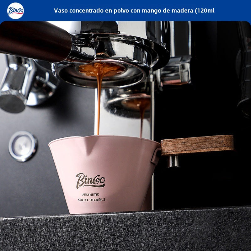 Taza de extracción de café Bincoo: taza de acero inoxidable de 100ml para espresso y leche