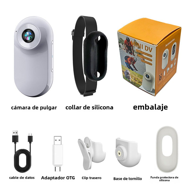Cámara Deportiva 1080P: Portátil, Ideal para Mascotas y Actividades al Aire Libre