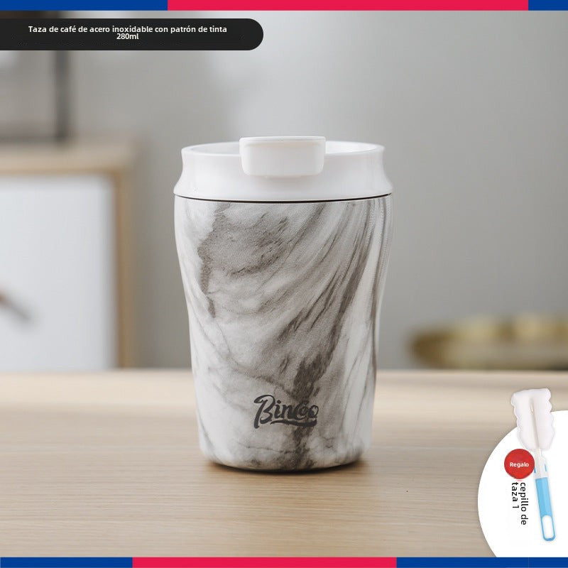 Taza de Cerámica Bincoo: Vaso Térmico Retro de Alta Calidad, Portátil y Acero Inoxidable