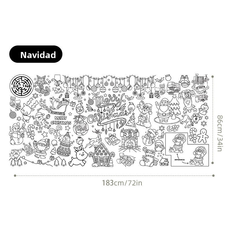 Papel Adhesivo Infantil para Colorear y Pintar – Murales Decorativos en Varios Diseños