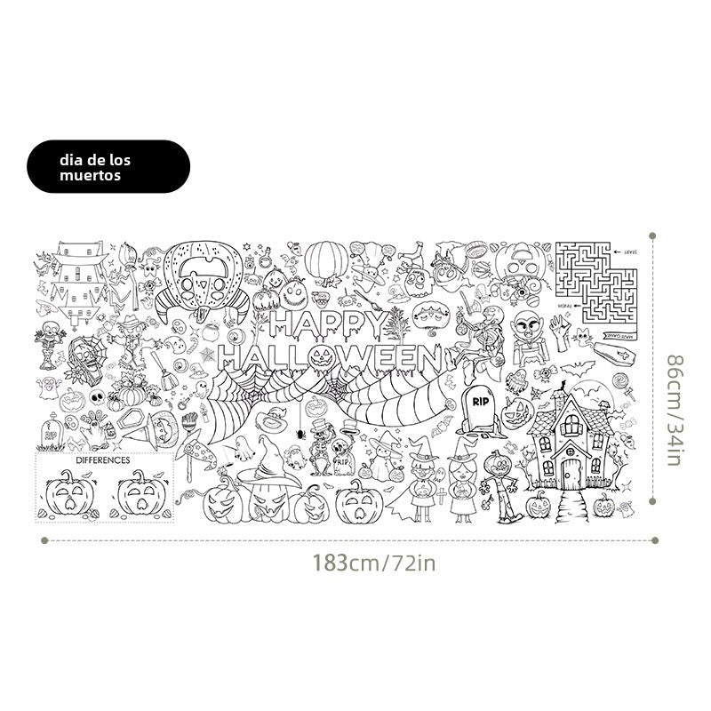 Papel Adhesivo Infantil para Colorear y Pintar – Murales Decorativos en Varios Diseños