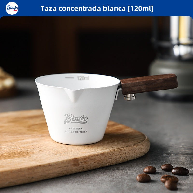 Taza de extracción de café Bincoo: taza de acero inoxidable de 100ml para espresso y leche