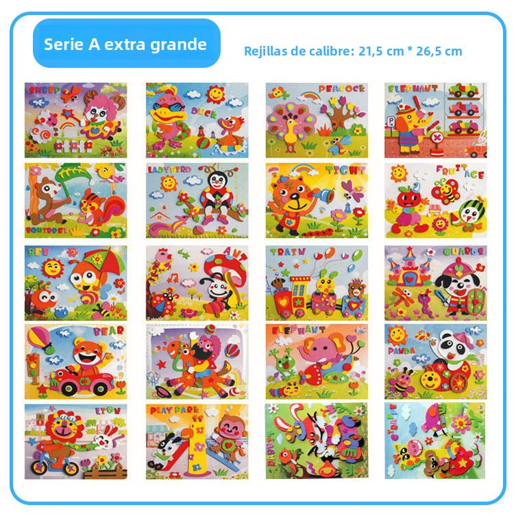 Set de Pegatinas 3D para Niños – Juguetes Educativos y Manualidades en Foam EVA