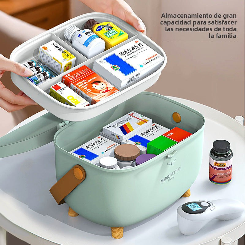 Caja de Medicinas con Compartimentos y Diseño Moderno