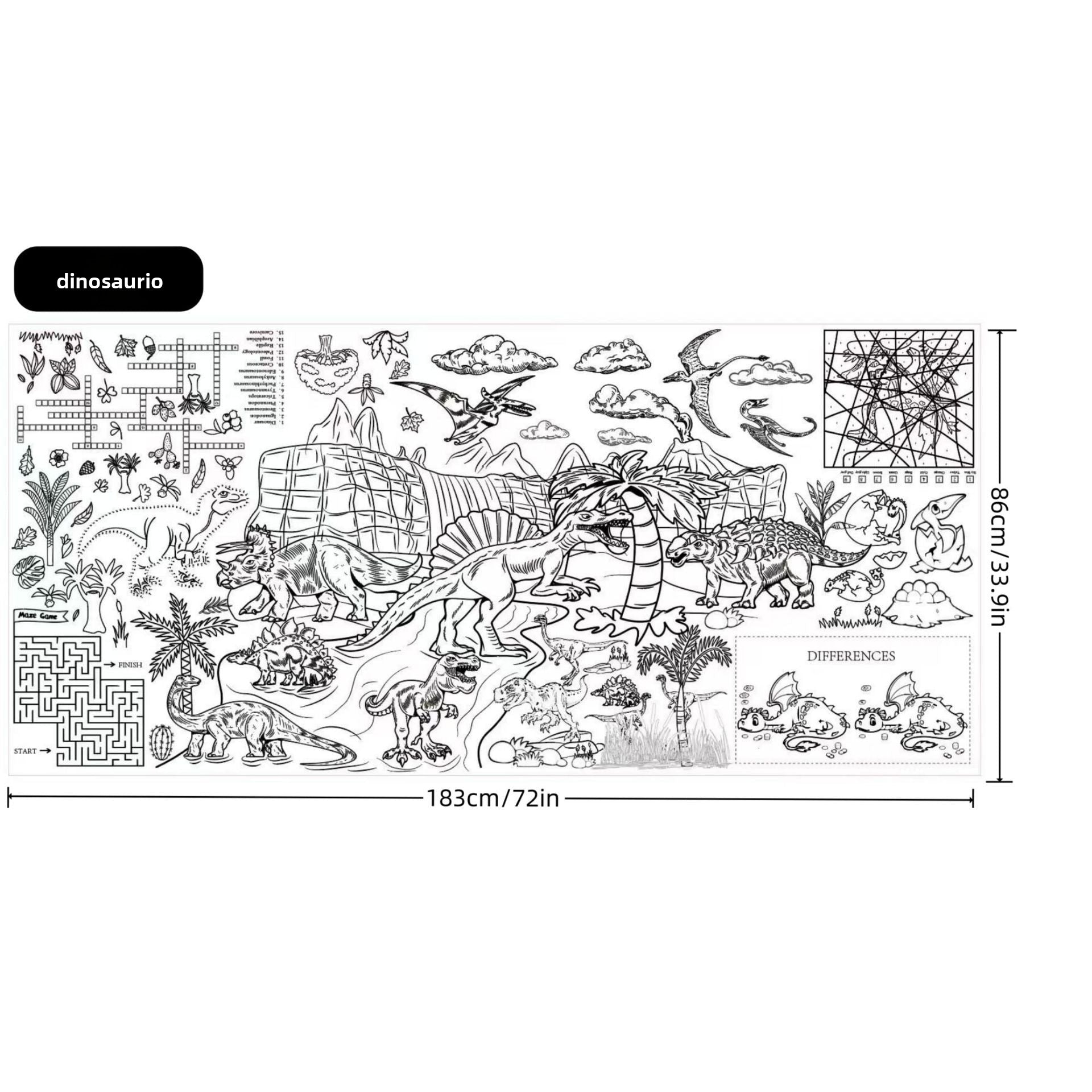 Papel Adhesivo Infantil para Colorear y Pintar – Murales Decorativos en Varios Diseños