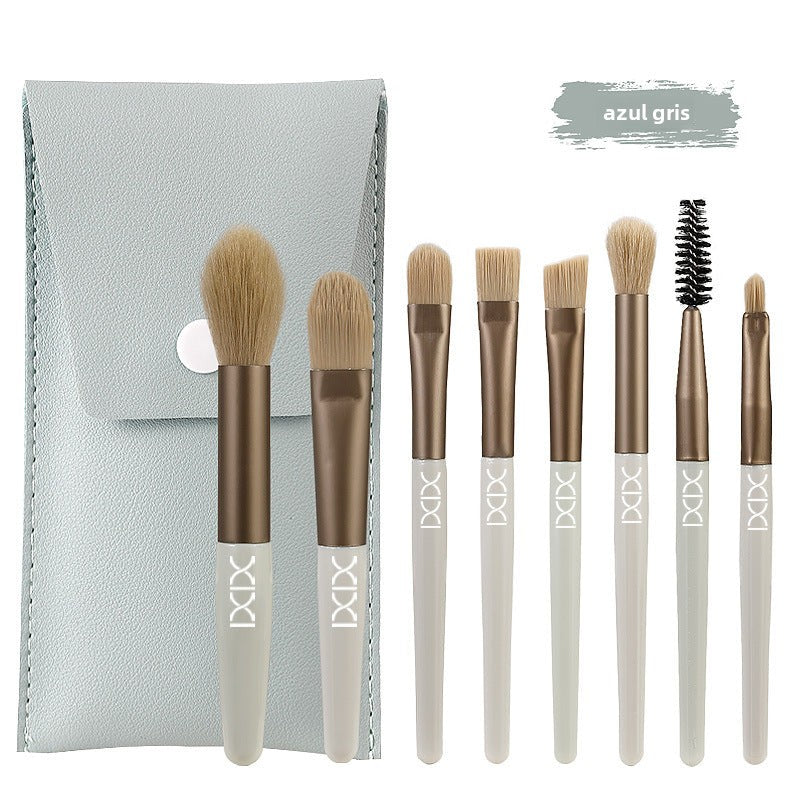 Set de Brochas de Maquillaje para Principiantes: 8 Piezas con Cerdas Suaves para Sombras de Ojos, Polvos Sueltos y Base