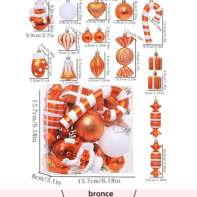 Bolas Navideñas de Plástico : Set de 16 Piezas Decorativas para Árbol de Navidad en Varios Diseños