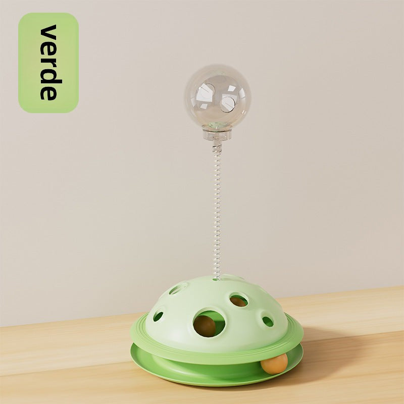 Nuevo Juguete para Gatos: Bola de Comida con Resortes y Plato de Juego Interactivo