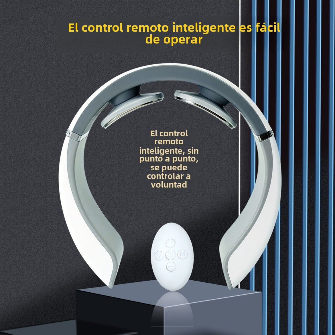 Masajeador de Cuello Portátil con Calor – Dispositivo Cervical Recargable para Aliviar Tensión y Dolor