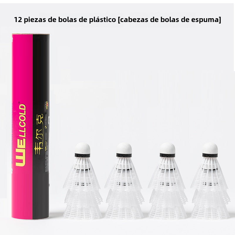 Volantes de bádminton al aire libre: Set de 3, 6 o 12 unidades, alta elasticidad y resistencia para entrenamiento y competición