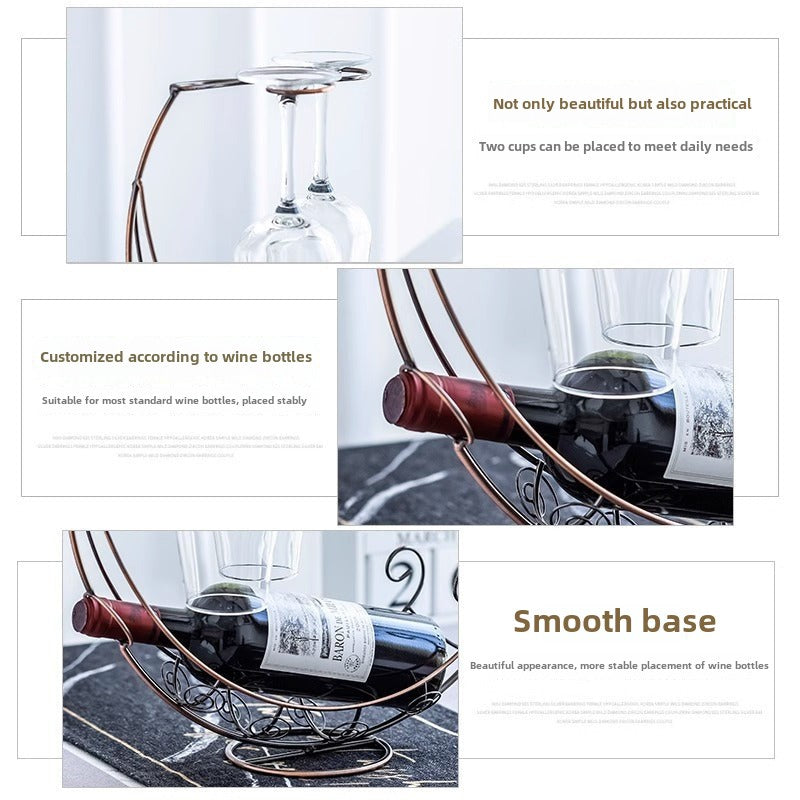 Estante para Vino: Soporte para Copas de Vino y Copas de Pie, Estante Colgante de Lujo para Casa