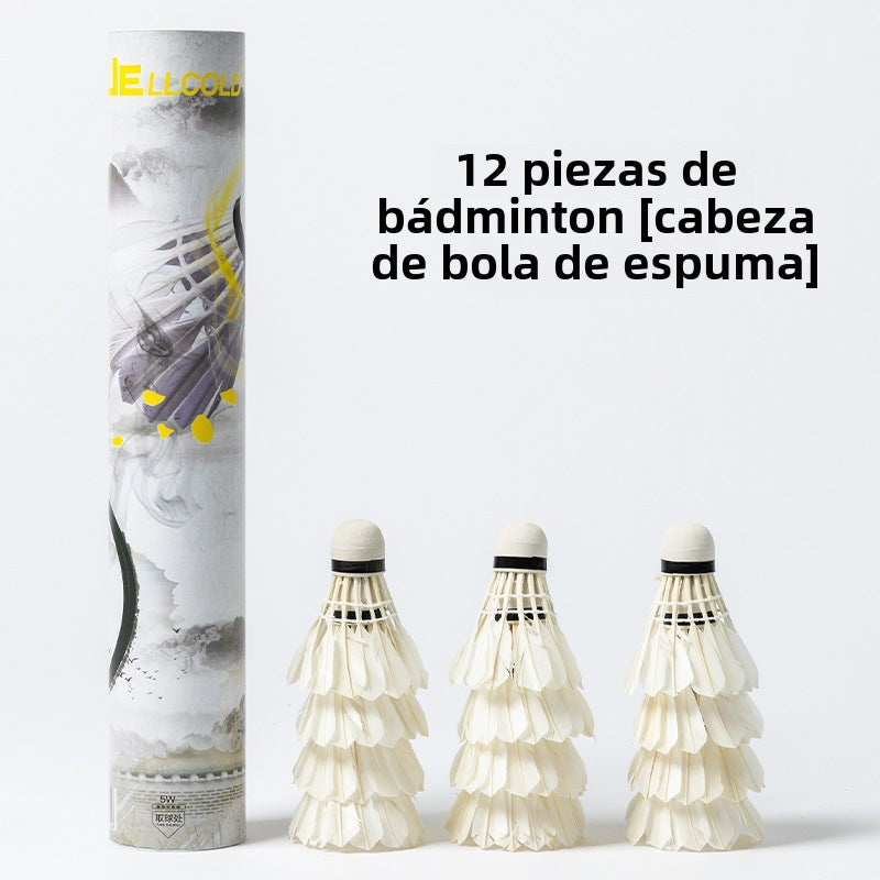 Volantes de bádminton al aire libre: Set de 3, 6 o 12 unidades, alta elasticidad y resistencia para entrenamiento y competición