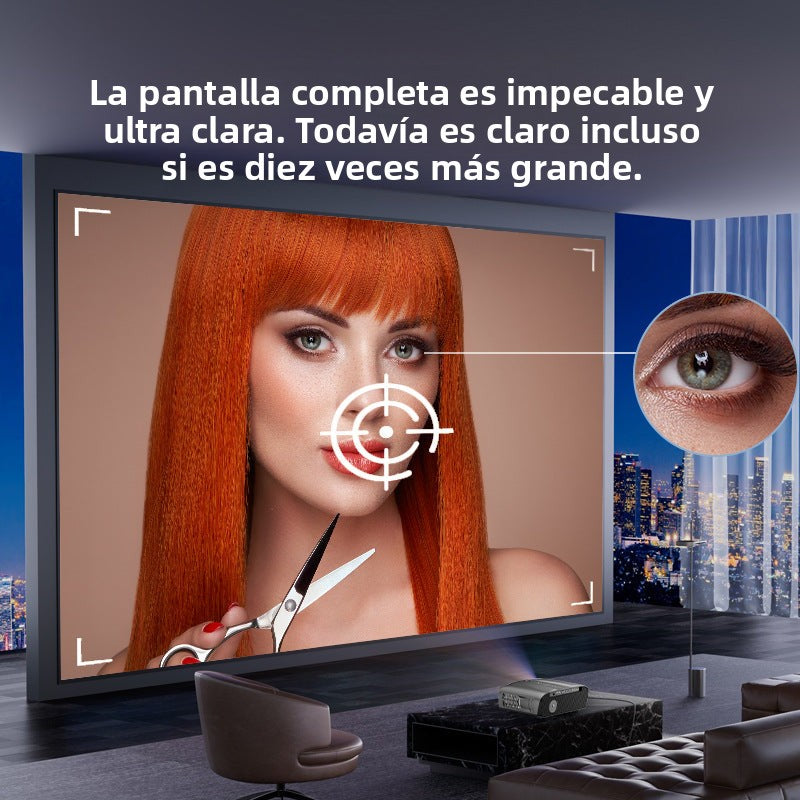 2025 D7 High-Definition Home Projector with Voice Control for Bedroom and Home Theater