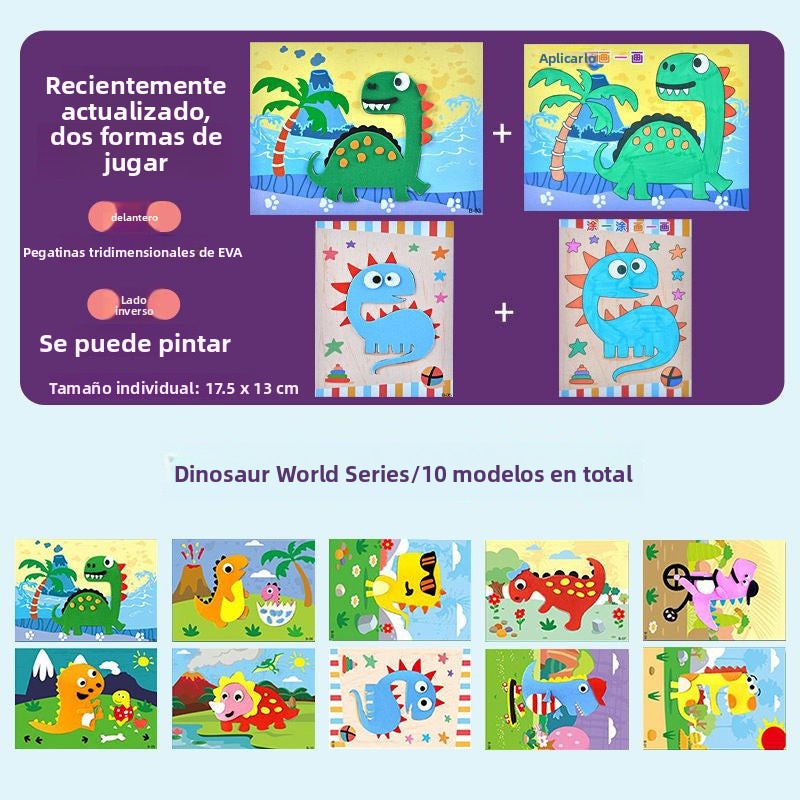 Pegatinas 3D de Dinosaurios para Niños