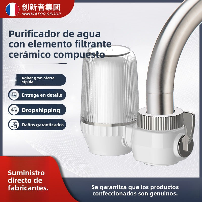 Bathroom Water Filter with Ceramic Cartridge: Reusable Household Water Purifier, Not for Direct Drinking, Wholesale Supply