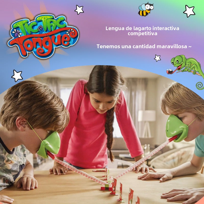 Juego de Mesa con Máscara de Rana y Camaleón: Cartas Educativas para Niños