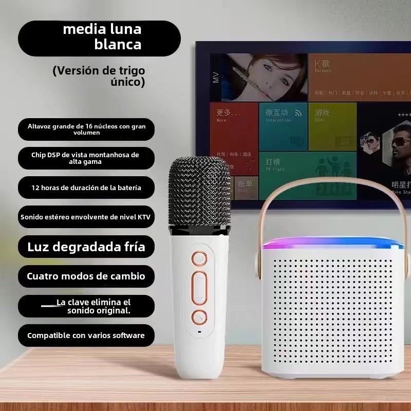 Altavoz Bluetooth Y1 con Micrófono: Sistema de Sonido Inalambrico para Karaoke en Casa