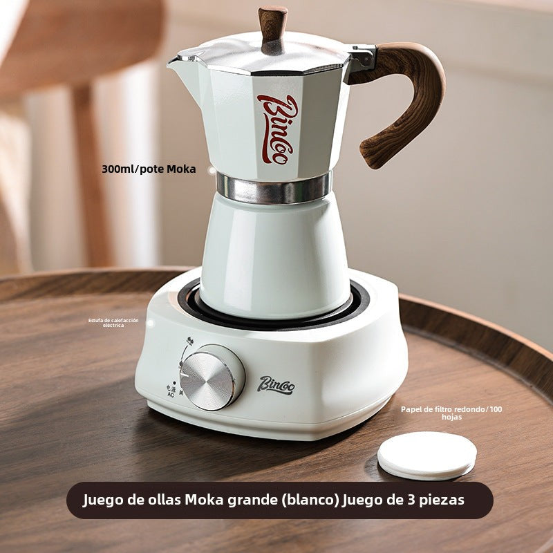 Bincoo: Elegante Cafetera Moka para Casa - Máquina de Café Espresso, Ideal para Preparar Café Concentrado y Manualmente