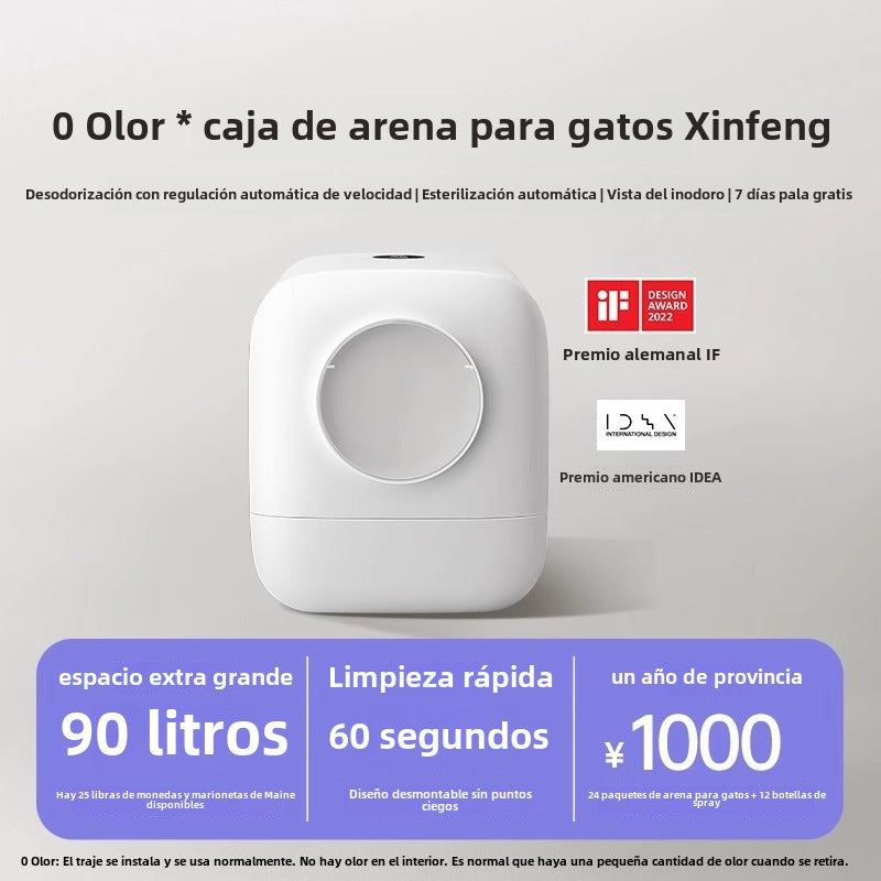 Arenero Automático para Gatos: Sistema de Ventilación Eléctrico, Inteligente y Antibacteriano