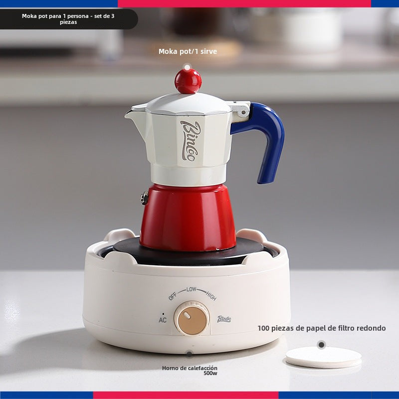 Juego de Cafetera Bincoo: Set de Espresso Casero Mini Cafetera