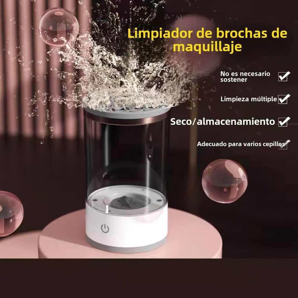 Limpiador de Pinceles de Maquillaje: Cepillo eléctrico recargable para limpieza rápida y fácil