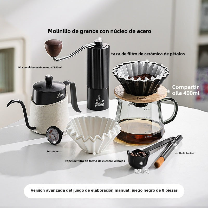 Juego de Cafetera Bincoo: Tetera de Válvula Fina para Preparar Café Americano en Casa