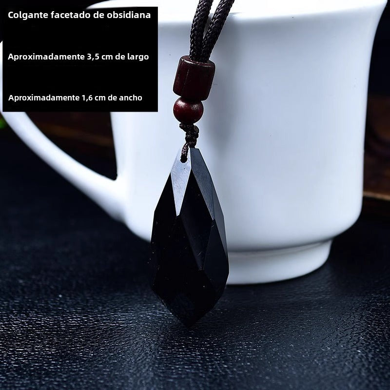 Colgante con piedras naturales: Amatista, Fluorita, Obsidiana, Lapislázuli y más