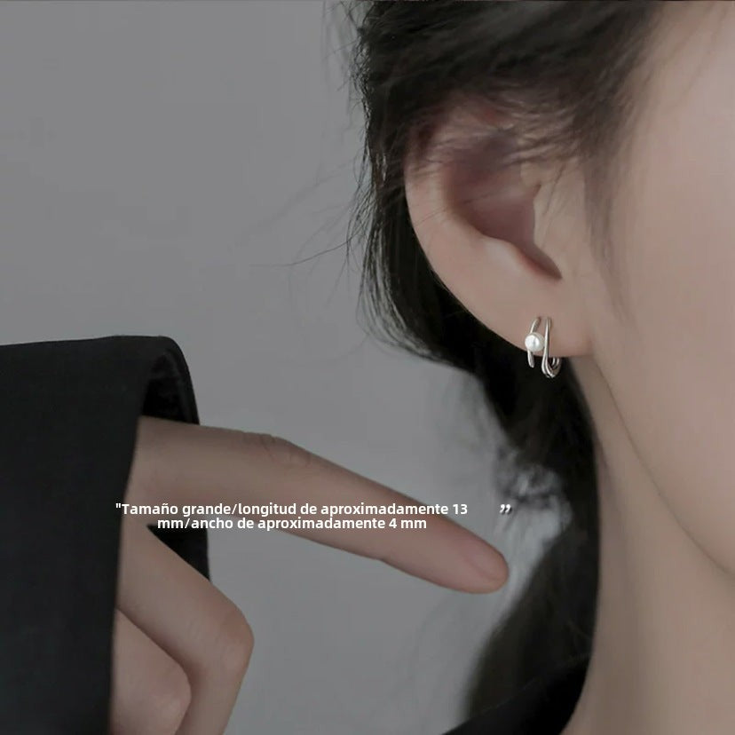 Candongas en Plata 925 con Perla – Diseño Romántico y Femenino