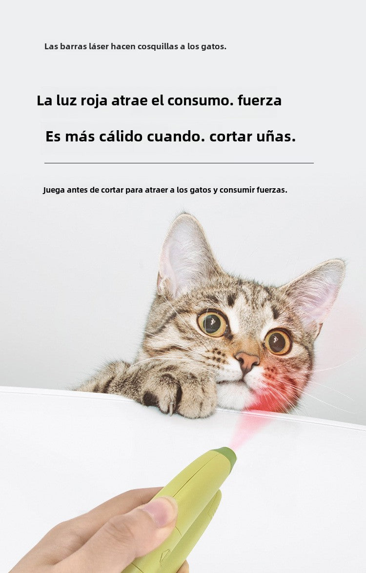 Cortaúñas LED Eléctrico Profesional: Lima de Uñas con Luz para Gatos y Perros, Herramienta 2 en 1