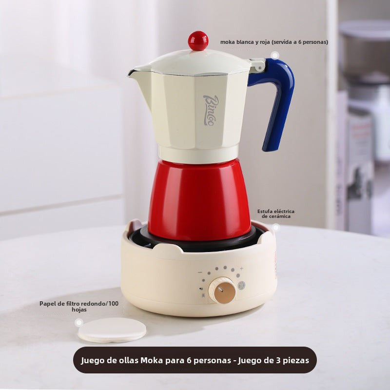 Juego de Cafetera Bincoo: Set de Espresso Casero Mini Cafetera
