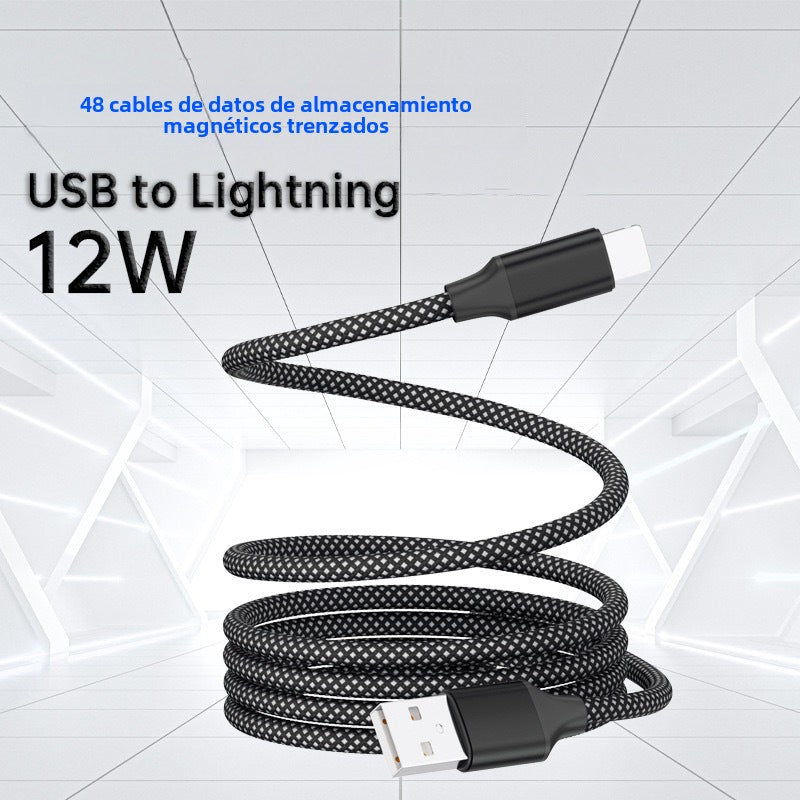 Cable de Carga Magnético 100W con Almacenamiento Automático: Compatible con Apple PD y Tipo-C para Carga Rápida