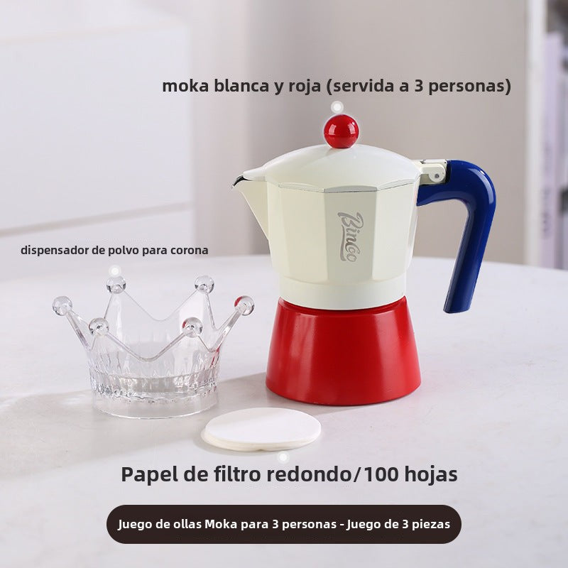 Juego de Cafetera Bincoo: Set de Espresso Casero Mini Cafetera