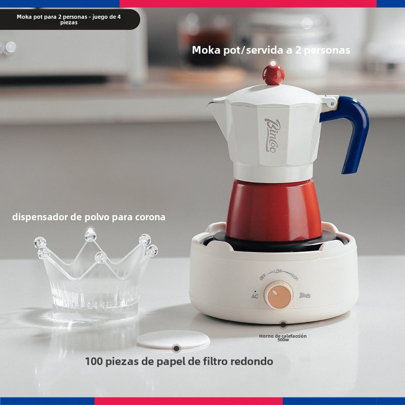 Juego de Cafetera Bincoo: Set de Espresso Casero Mini Cafetera