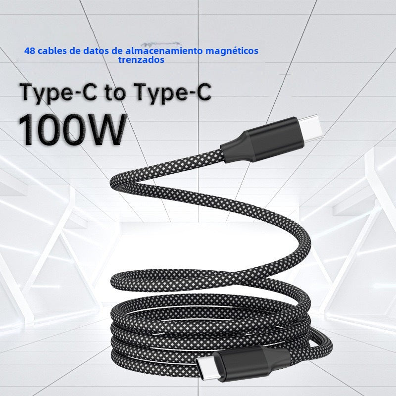 Cable de Carga Magnético 100W con Almacenamiento Automático: Compatible con Apple PD y Tipo-C para Carga Rápida