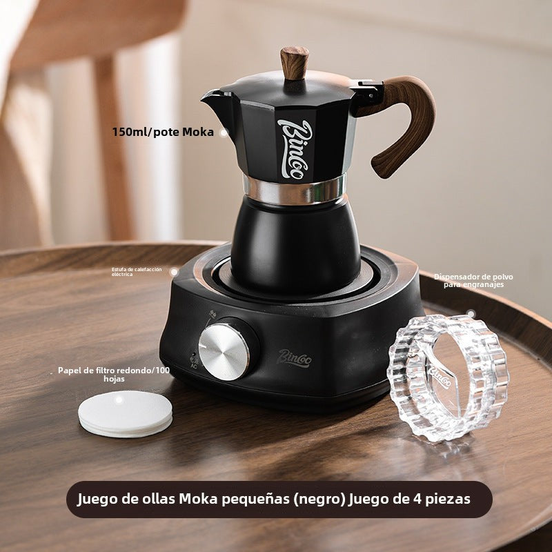 Bincoo: Elegante Cafetera Moka para Casa - Máquina de Café Espresso, Ideal para Preparar Café Concentrado y Manualmente