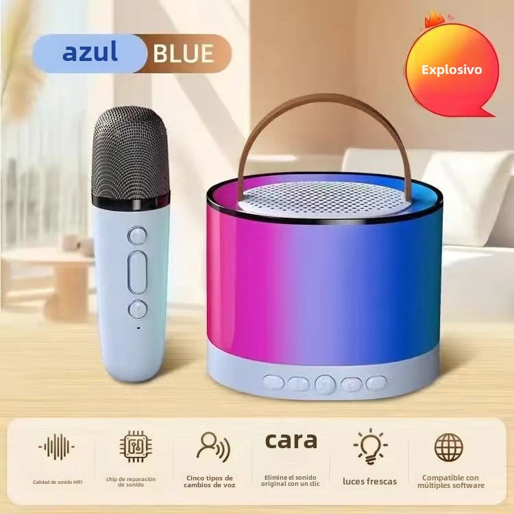 Altavoz Bluetooth Y1 con Micrófono: Sistema de Sonido Inalambrico para Karaoke en Casa