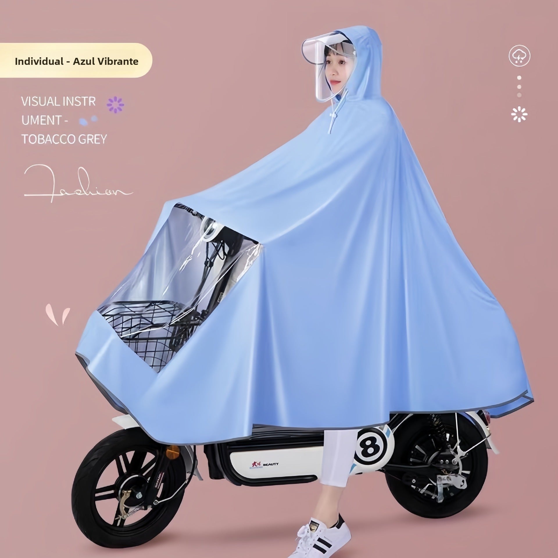 Impermeable para Bicicleta Eléctrica o Motocicleta a Prueba de Lluvia y Viento