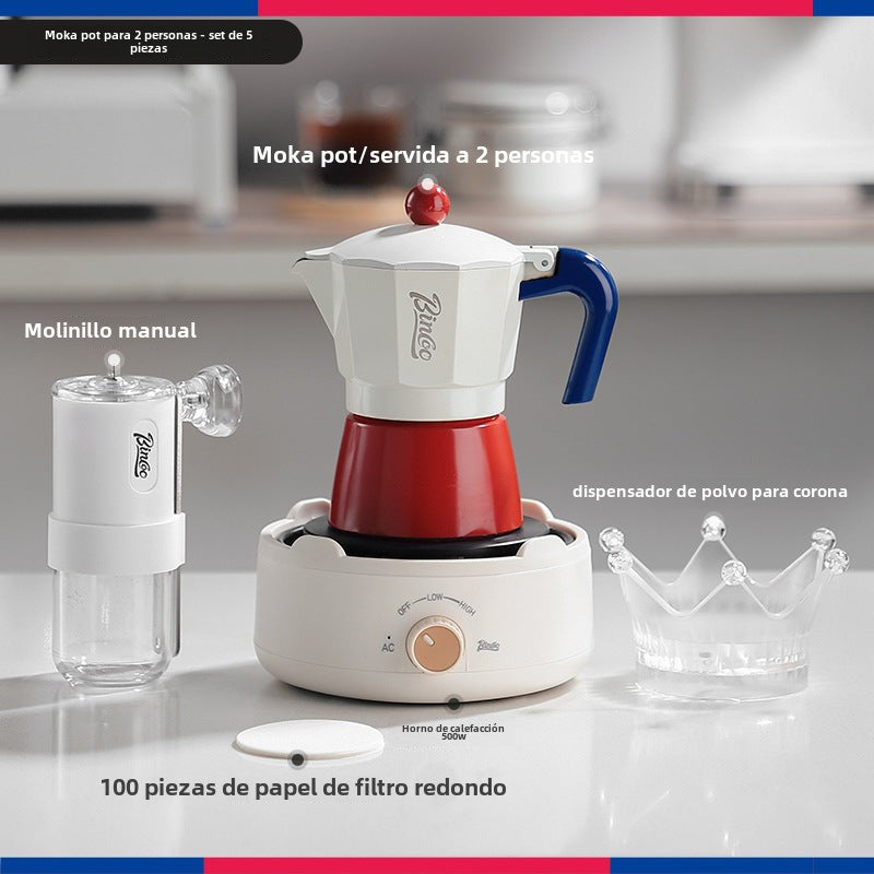 Juego de Cafetera Bincoo: Set de Espresso Casero Mini Cafetera
