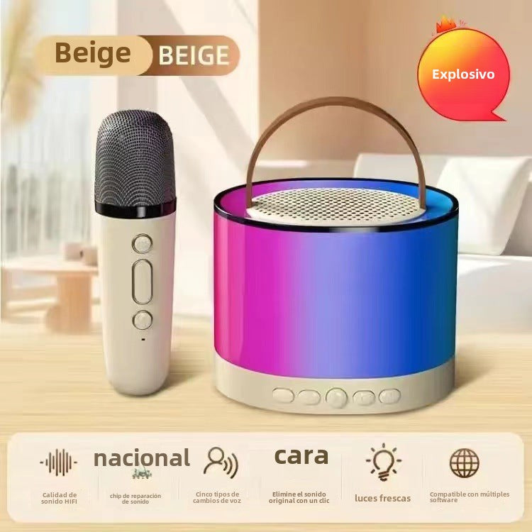 Altavoz Bluetooth Y1 con Micrófono: Sistema de Sonido Inalambrico para Karaoke en Casa