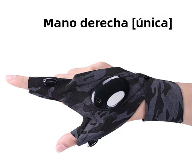 Guantes Con Luz LED Para Pesca Nocturna Y Reparaciones Mecánicas – Iluminación Portátil