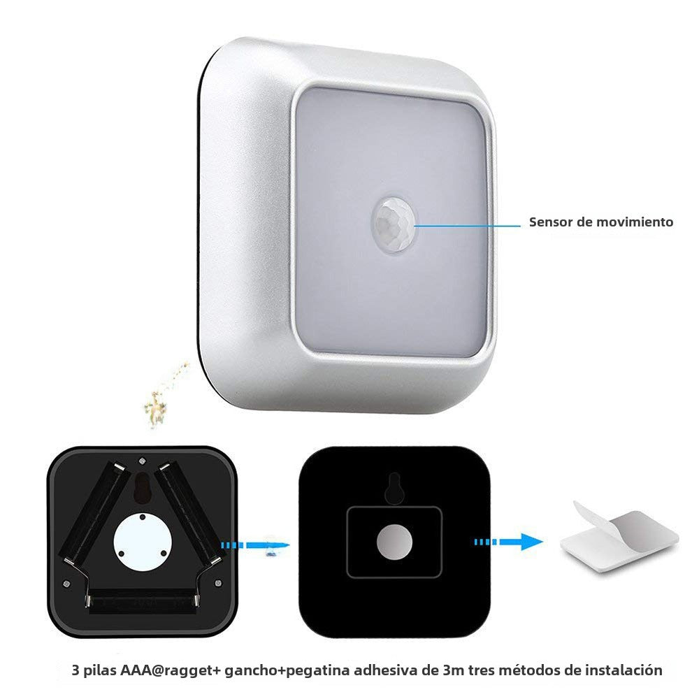 Luz Nocturna con Sensor de Movimiento: Diseño Innovador y Patentado, Iluminación Automática para Armarios y Pasillos