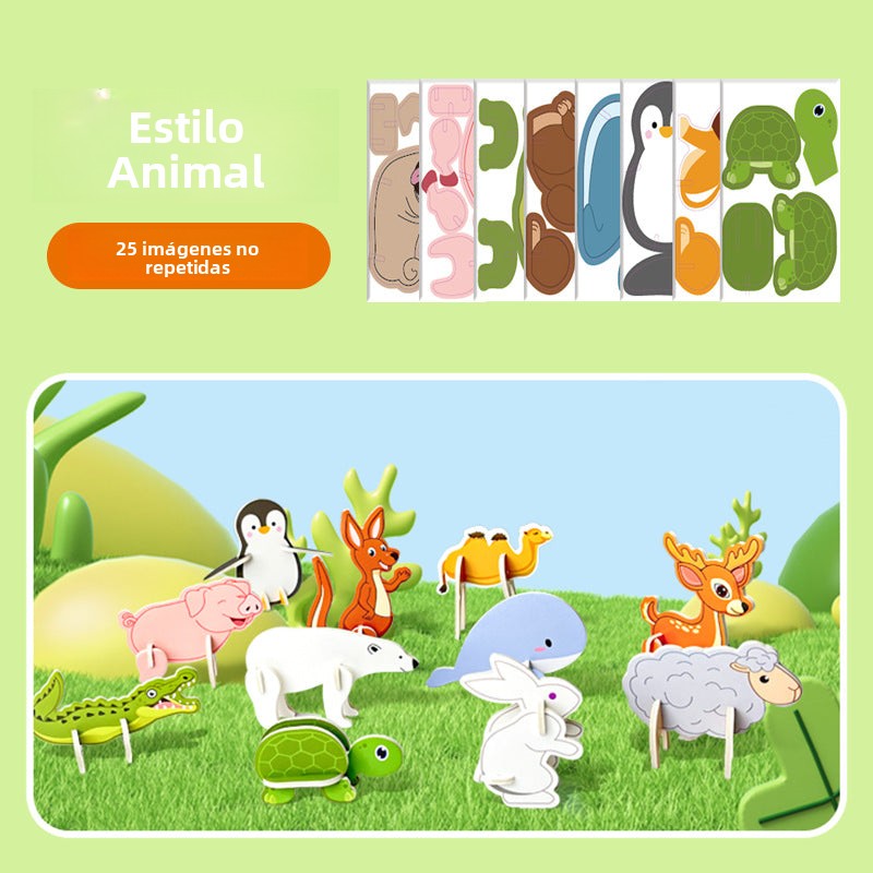 Juego de Armado 3D Infantil con Insectos y Aviones